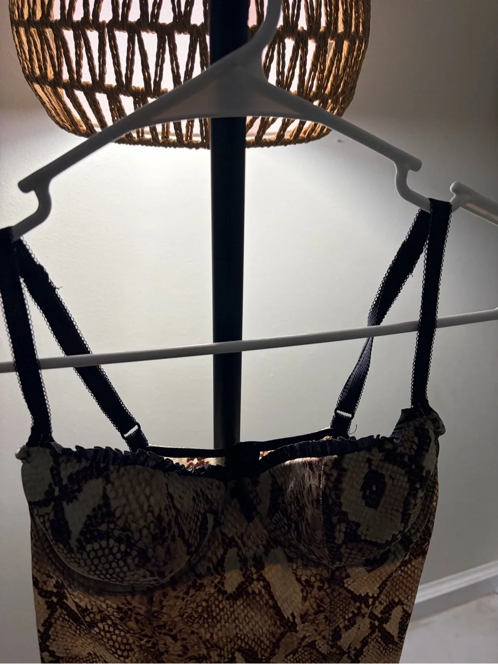 Snake-Print Reptile Habitat Accent in Brown